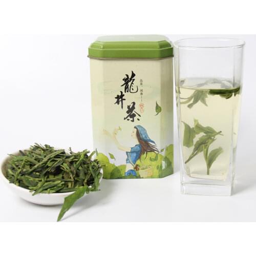 2021 6A Xihu Dragon Well Tea Green Box Packing Fresh Dragonwell Dragon Well 100g