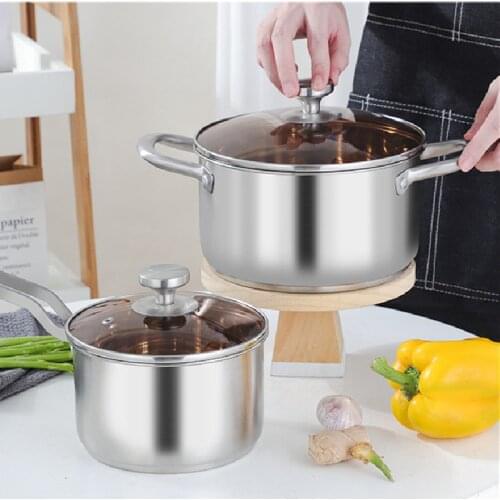 304 Stainless Steel Saucepan Soup Pot Dairy Saucepan and Noodle Soaking In Household Dormitory Kitchen Milk Pots kitchen tool