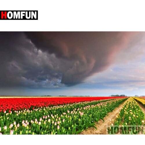 HOMFUN Full Square/Round Drill 5D DIY Diamond Painting "Flower landscape" 3D Embroidery Cross Stitch 5D Home Decor Gift A17350