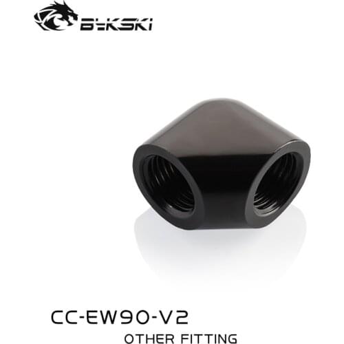 BYKSKI 90 Degree Fitting /G1/4'' thread Brass Accessories for Water Cooling Cooler Fitting CC-EW90-V2