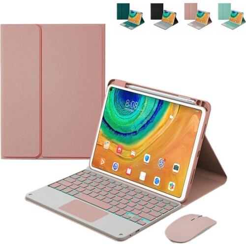 Backlight Touchpad keyboard Cover For Huawei Mediapad M6 Matepad 10.4 Pro 10.8 Case Honor V6 Tablet Funda shell Mouse pen slot