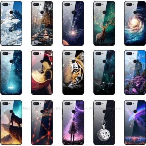 For Xiaomi Mi 8 Lite Case Glass Tempered Hard Phone Shell Cover For Funda Xiaomi Mi 8 Lite Case Mi8 Lite Mi 8Lite Bumper 6.26