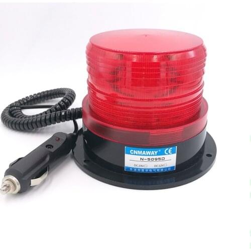 N-5095D/JD Indicator light Rolling with cigar lighter Signal Warning light LED Flash Beacon Strobe Emergency Lamp 12V 24V 220V