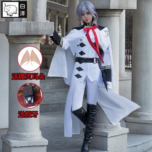 Hot Anime Seraph of The End Ferid Bathory Cosplay Costume Top Pants Halloween Party Uniform Set Halloween Carnival Fancy Party