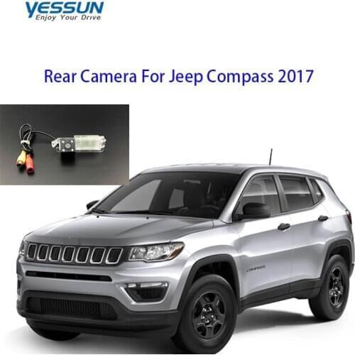 Yessun License plate camera For Jeep Compass 2017 2018 2019 Rear View camera Parking Assistance/1280*720P fisheye car camera