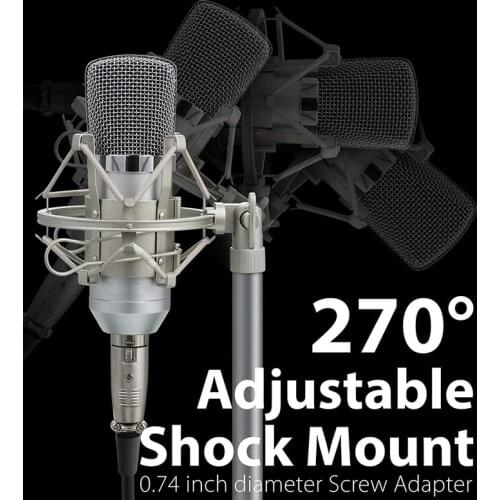 Condenser Microphone Professional Studio Recording Bundle for Streaming Gaming Broadcasting Singing Videos with Shock Mount