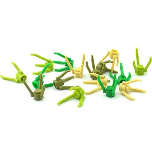 Flower stem DIY Building Blocks House Garden Accessories Seaweed grass Plants Bush Tree Leaf MOC Parts Assemble Bricks Toys