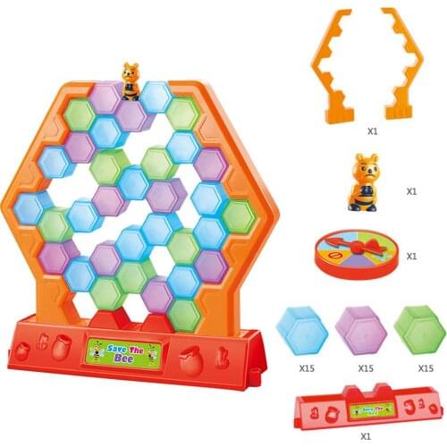 Save The Bee Ice Breaker Trap Toys Funny Parent Children Kids Table Game Education Kids Toy DIY Assembly Interactive Game