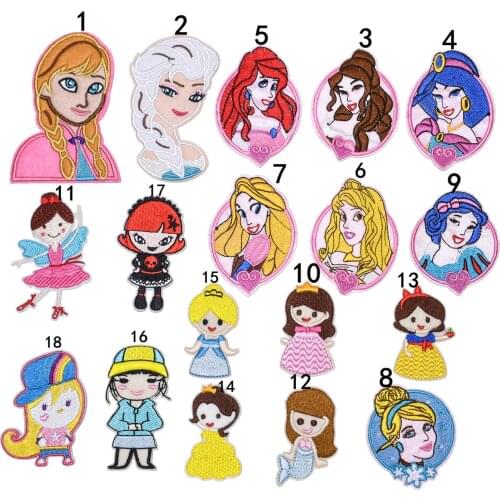 Fashion Cartoon Cute Little Princess Character Design Embroidery Chapter DIY Clothing Decoration Embroidery Cloth Paste