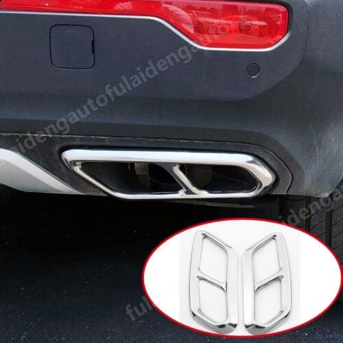 2pcs For Volvo XC40 2018-2021 Stainless Steel Inlet Tail Rear Pipe Tip Muffler Cover trim Car Accessories