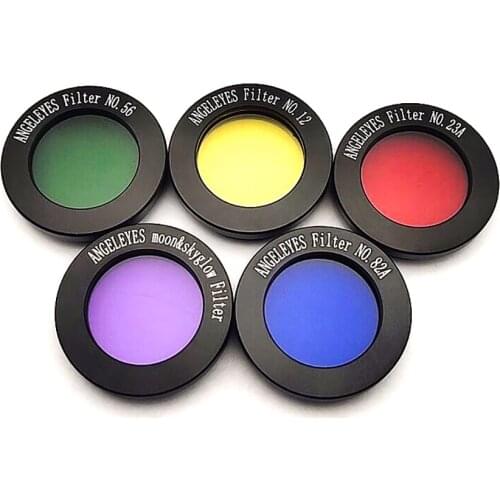 Eyepiece Filter Astronomical Telescopes Ocular Lens Planets and Nebula Filter Moon skyglow 5color selection 1.25 inch