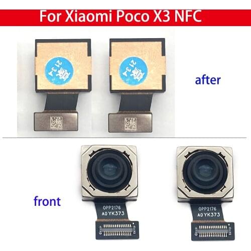 Original Rear Back Camera For Xiaomi Mi Poco X3 NFC Main Facing Camera Module Flex Cable Replacement Spare Parts