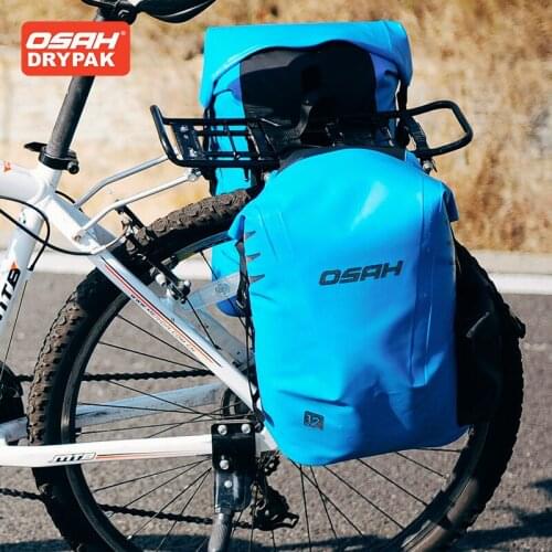 OSAH mountain bike cycling outdoor waterproof one-piece Velcro large capacity piggyback Bag Fashion saddle bag
