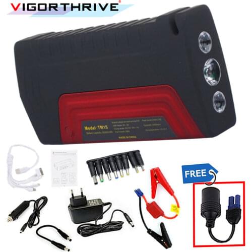 600A 12v Peak PortableCar Jump Starter Auto Battery Booster Power Bank For Petrol car Mini Emergency Starting Device
