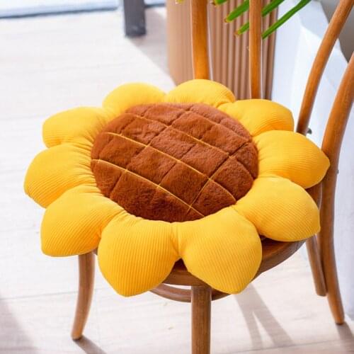 1PC 40/50/70CM New Plush Sunflower Soft Kids Pillow Stuffed Sunflower Car Headrest Home Floor Cushion For Children Present