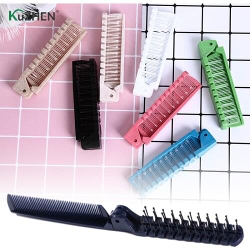 Portable Travel Hair Comb Brush Foldable Massage Hair Comb Anti-Static Styling Kits Folding Hair Combs Hairdressing Tools