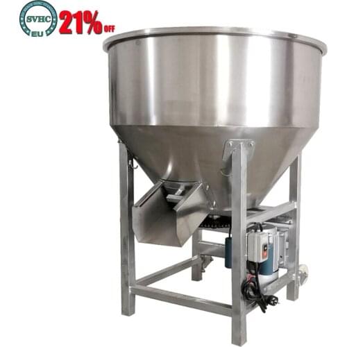 Feed mixer thickened stainless steel 220V/380V particle mixing machine small household farm equipment 3KW 1400 rpm