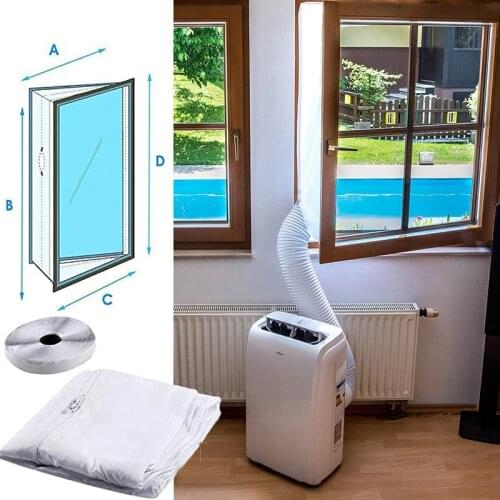 Air Lock Window Seal Cloth Plate 3-5m Universal Hot Airs Stop Conditioner Outlet Window Sealing Kit For Mobile Air Conditioner