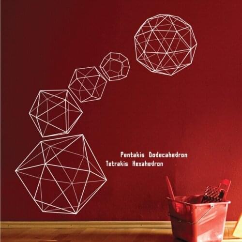 Three-dimensional Wall Decal Vinyl Wall Stickers Decal Decor Home Decorative Decoration Geometry Car Sticker