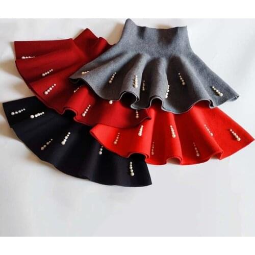 Girl Skirts Baby Winter Casual Mini Pleated Skirts Kids Christmas Princess Tutu Skirt Children Clothes 2-14 years