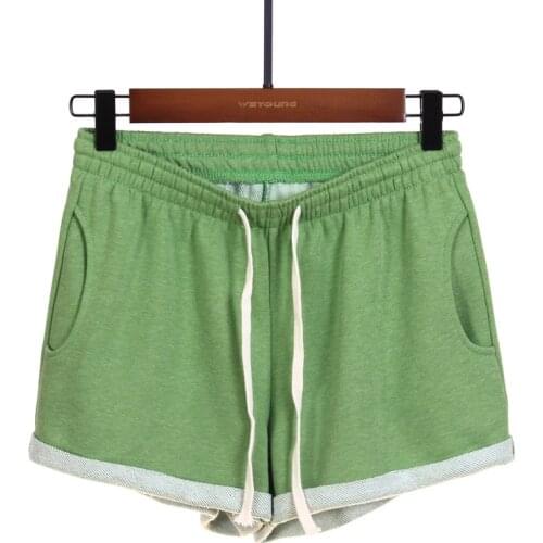 Sanderala Women Cotton Pajamas Shorts Fitness Running Elastic Loose Trousers Pant Waist Plus Size Lingerie Flanging Underwear