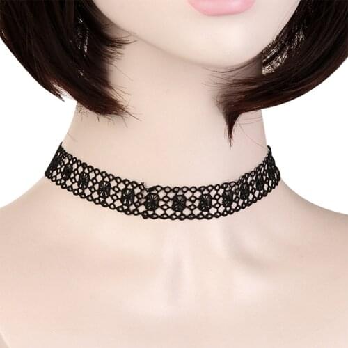1PCS Lace Choker Necklace Creative Vintage Lolita Short Necklace Tattoo Choker Sexy Clavicle Necklace Jewellery Accessories