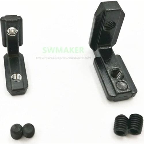 1pcs L Type T Slot black 90 Degree 3030 EU Aluminum Profile Inside Corner Connector Bracket With Screws CNC 3D printer
