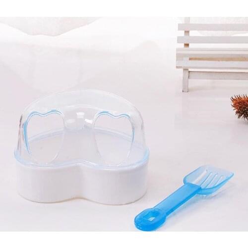 1pcs Hamster Bathroom Detachable Heart Shaped Hamster Sand Bath House Sand Bath Container For Small Animal Hamster Accessories