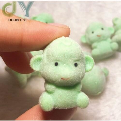 12pcs/pack Monkey Toys Plush Key Chains For Bags Flocking Doll Cute Monkey Doll Keychain Birthday Gift Home Decoration