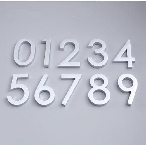 70mm House Number Letters Big Modern Door Alphabet Home Outdoor Black/sliver Numbers Address Plaque Sign 0123456789