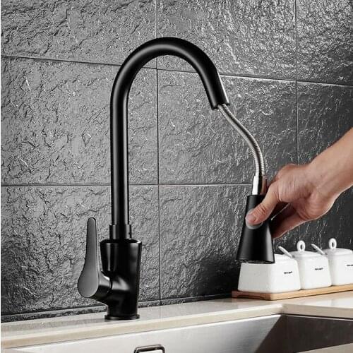 Free Shipping Pull Out kitchen faucet chrome brass hot and cold water tap sink mixer tap wash basin faucet basin mixer