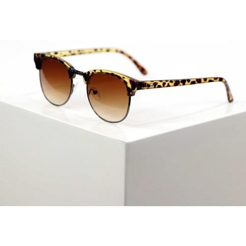 Design UV400 Leopard Glass Women Glasses