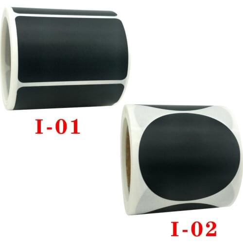 120pcs/1 roll Black Board Label Sticker Round/Rectangle Chalkboard shape Reusable Chalk Write Gift Tag Jam Jar Kitchen 5.5*3.5cm