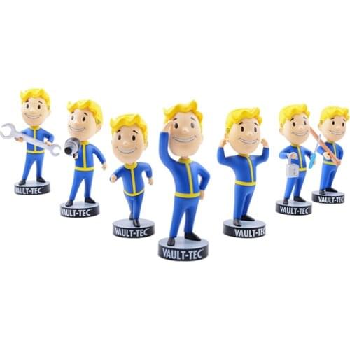13CM Gaming Heads Fallout 4 Vault Boy TOY Bobbleheads Series 1 Animal Action Figure collectible model toys brinquedos Dolls