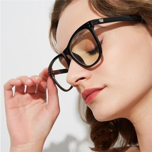 Womens Sexy Vintage UV400 Spectacle Square Glasses Frame Computer Gaming Clear Lens Anti-UV Anti Blue Light Rivet Eyeglasses