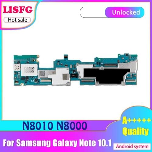 Original For Samsung Galaxy Note 10.1 N8000 N8010 Motherboard With Android System Unlocked Logic Board With Chips,Free shipping