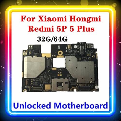 For Xiaomi Hongmi Redmi 5 plus 5p Motherboard 64G 32G Replaced With Full Chips Android OS Clean Main Board
