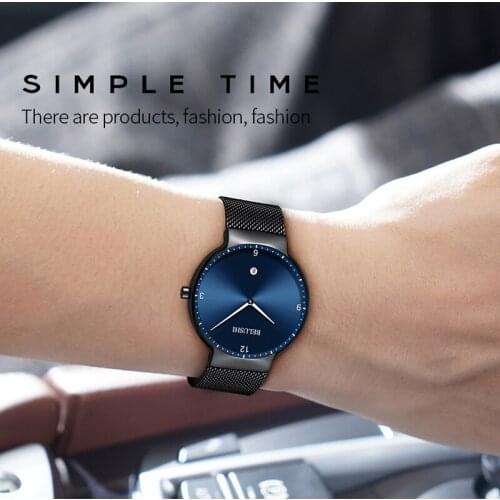 Minimalist Men Watches Famous Brand Luxury Belushi Mens Wristwatch Ultra Thin Watch Men Business Male Watch Reloj Hombre 2021