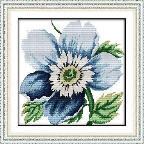 Joy sunday The Blue Flowers Patterns Counted Cross Stitch kit DIY Hand Made Embroidery set Needlework Home Decoration Send Gift