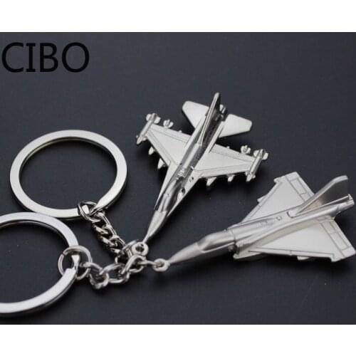 2019 New Keychain Fighter and Aircraft Airplane Key Chain Mini aircraft Key Ring Bag Pendant Car Keyring Man Women Gift wholesal