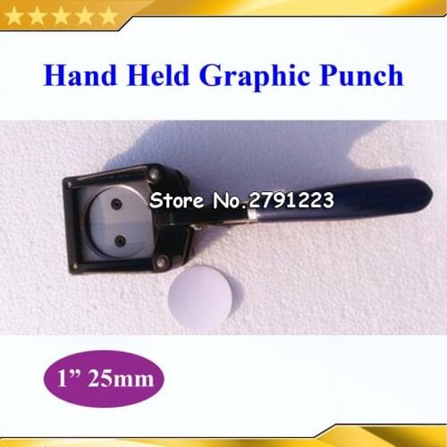 NEW Hand Held Manual Round 25mm 1" (Actual Cutting Size 35MM) Paper Graphic Punch Die Cutter for Pro Button Maker