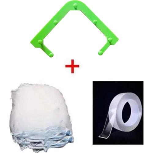 Disposable Drain Basket Triangle Mesh Hanging Mesh Bag Packing List Blue Kitchen Sink Garbage Storage Rack Bracket