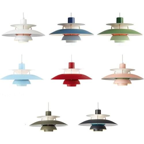 Nordic Personality Creative E27 Led Pendant Light Colorful Aluminum Suspend Lamp Dining Room Home Light Indoor Lighting Fixtures