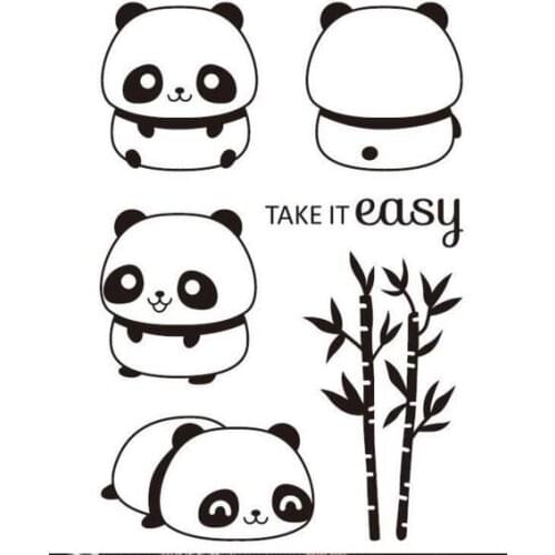 Panda Clear Stamp Or stamp for DIY Scrapbooking/Card Making/Kids Fun Decoration Supplies A149