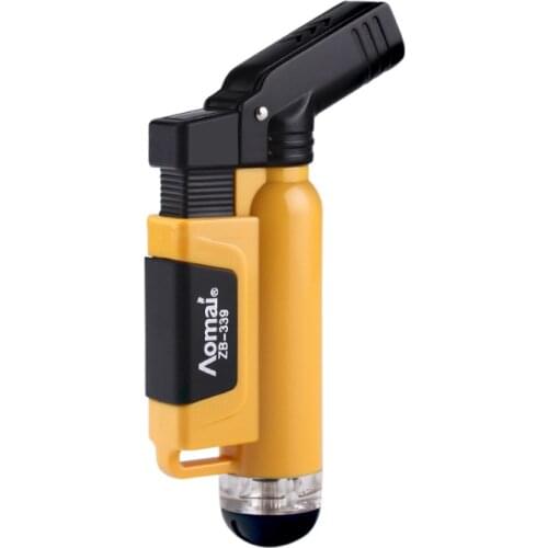 Hot Compact Butane Jet Lighter Torch Lighter Fire Windproof Spray Gun Turbo Pipe Lighter 1300 C NO GAS