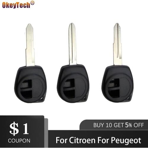 OkeyTech 2 Buttons Replacement Remote Car Key Shell For Suzuki Grand Vitara SWIFT HU133R/TOY43/SZ11R Blade Rubber Button Pad