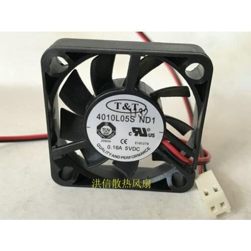 Brand new T & T 4010l05s ND1 5V 0.16A 40 * 40 * 10mm 4cm 4cm silent fan