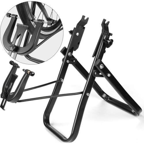 MTB Road Bike Workshop Repair Stand Bicycle Wheel Truing Stand Maintenance Aluminum Alloy Home Foldable Mechanic Truing Tool
