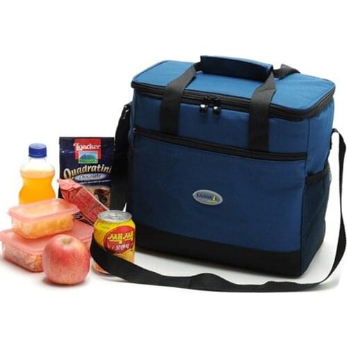 16l Thicken Folding Fresh Keeping Waterproof Nylon Lunch Bag Cooler Bag For Steak Insulation Thermal Bag Insulation Ice Pack