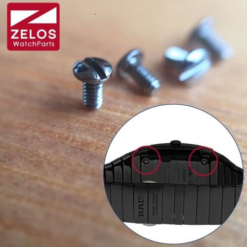 4pieces/set Gun color steel watch screw for Radoo sintra automatic /quartz watch case back